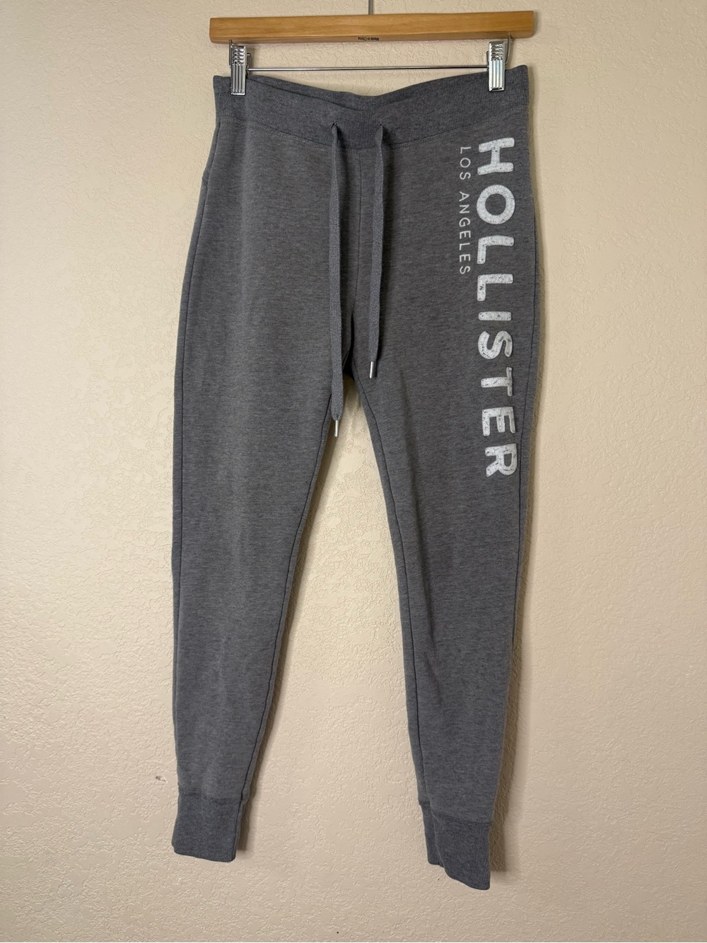 Hollister Charcoal Gray Logo Joggers